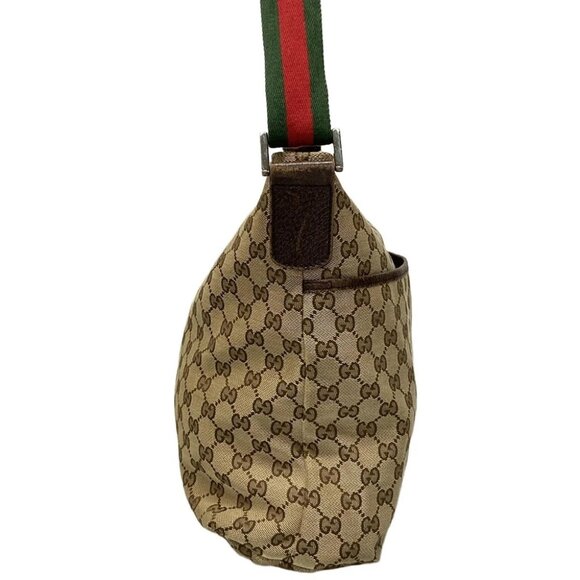 Auth GUCCI GG Pattern, Shelly (Web) 189751 Beige Dark Brown Multi Jacquard - - Picture 10 of 14